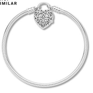 PANDORA Bracelet Padlock Heart Sterling Silver